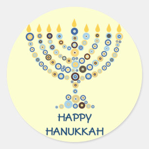 Concentric Circles Menorah Sticker