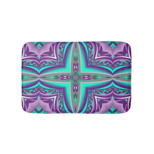 Concentric Circles Pulled To The Point Abstract Bath Mat
