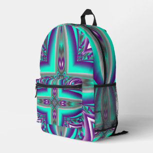 Concentric Circles Pulled To The Point Abstract Printed Backpack