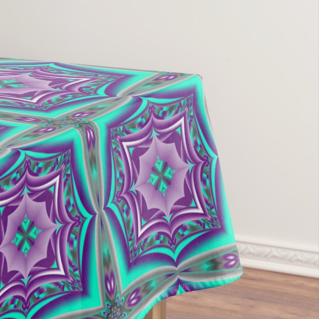 Concentric Circles Pulled To The Point Abstract Tablecloth (In Situ)