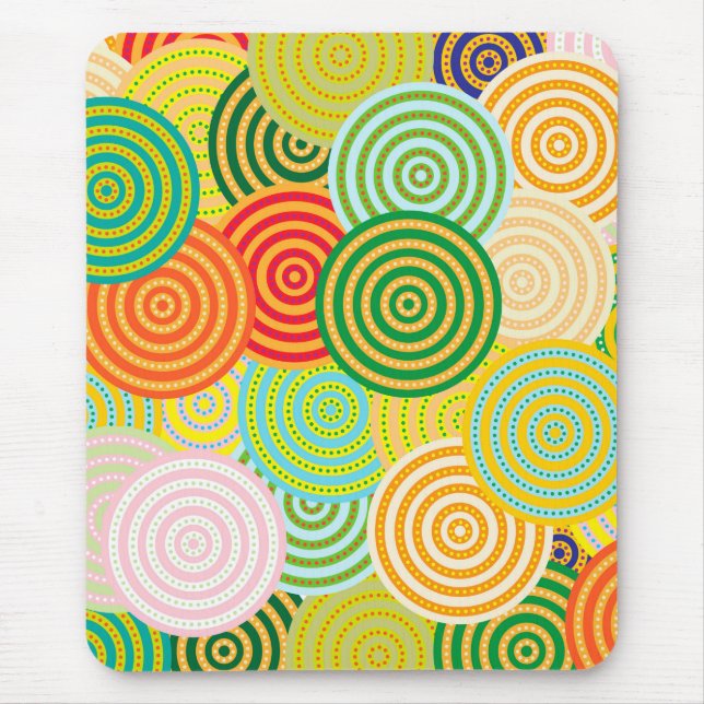 Concentric Circles Scarf Mouse Mat (Front)