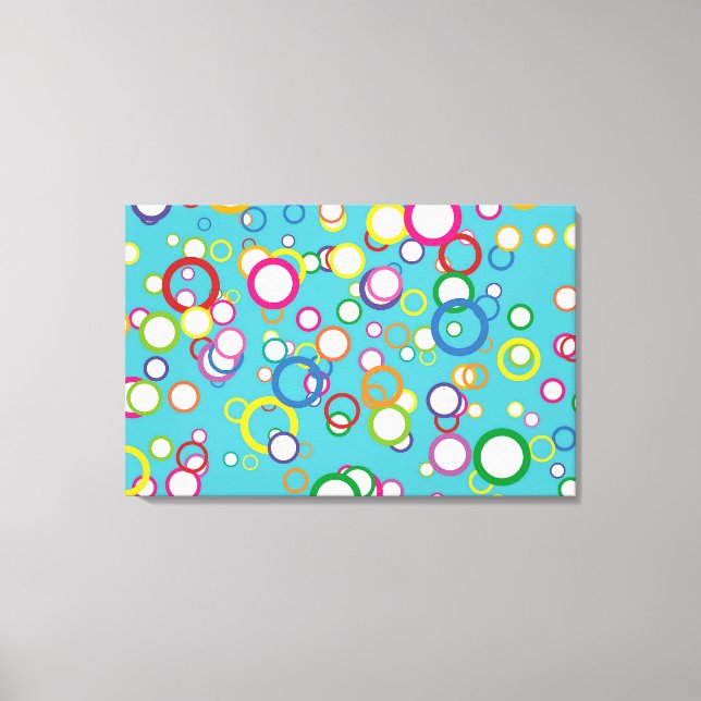 Concentric Circles Wrapped Canvas Print (Front)