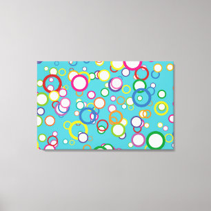 Concentric Circles Wrapped Canvas Print