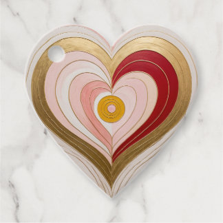 Concentric Heart Blossom Favour Tags