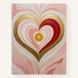 Concentric Heart Blossom Notebook