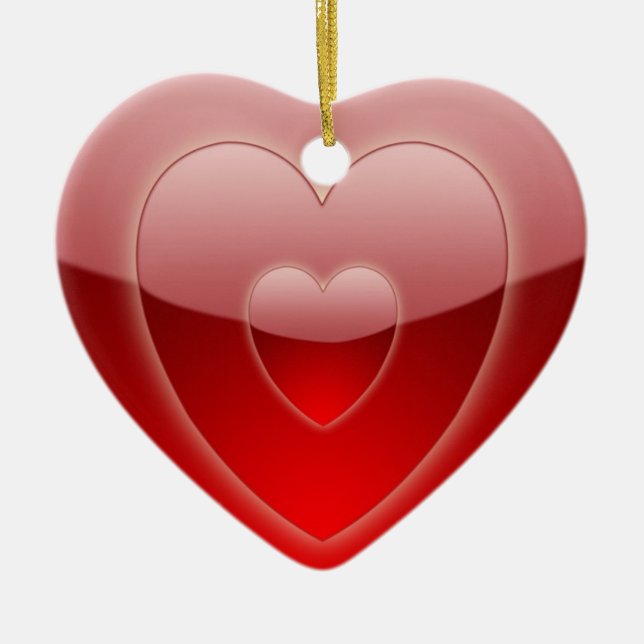 Concentric Hearts Ornament (Front)