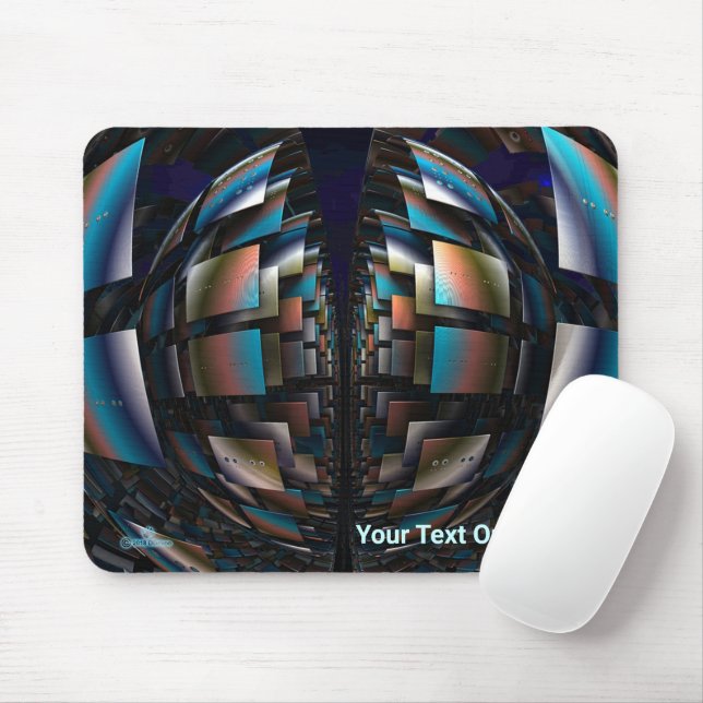 Concentric Hemispheres Mouse Mat (With Mouse)