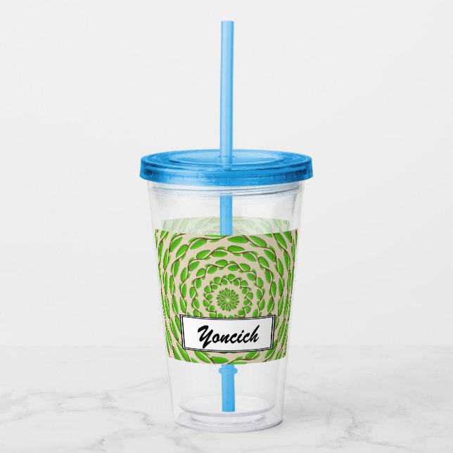 Concentric Leaf Rings by Kenneth Yoncich Acrylic Tumbler (Front)