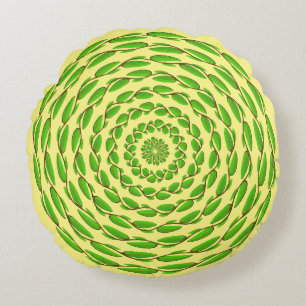 Concentric Leaf Rings by Kenneth Yoncich Round Cushion