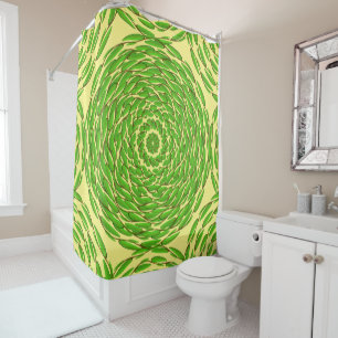 Concentric Leaf Rings by Kenneth Yoncich Shower Curtain