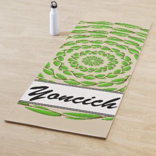 Concentric Leaf Rings by Kenneth Yoncich Yoga Mat