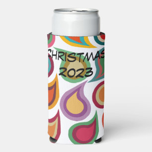 Concentric Paisleys Seltzer Can Cooler