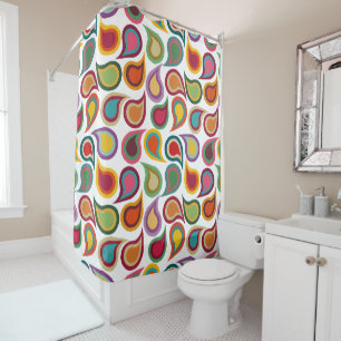 Concentric Paisleys Shower Curtain