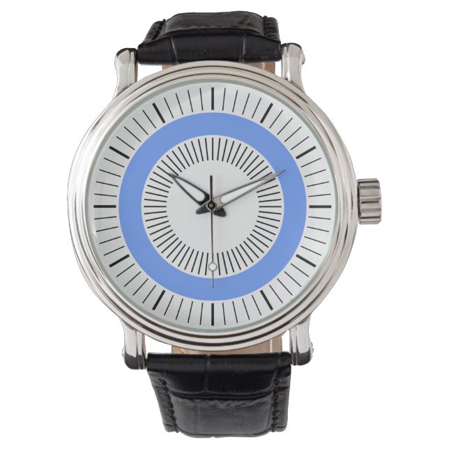 Concentric Rays - Baby Blue Watch (Front)