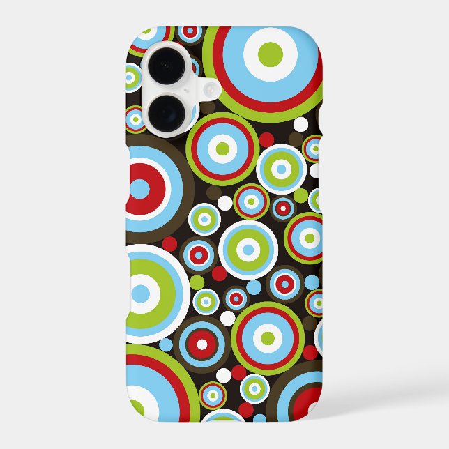Concentric Retro Colour Circles Bubbles Mod Patter (Back)