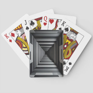 Concentric Squares Optical Illusion Card Back