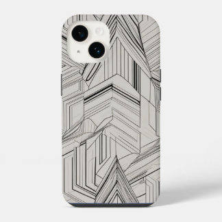 Concentric Triangles Line Art iPhone 14 Case