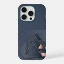 Concentric Triangles Rose Gold Line Art Modern