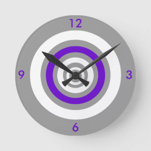 Concentric - violet round clock