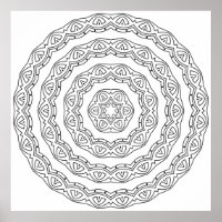 Concentric Wave Mandala Colouring Page
