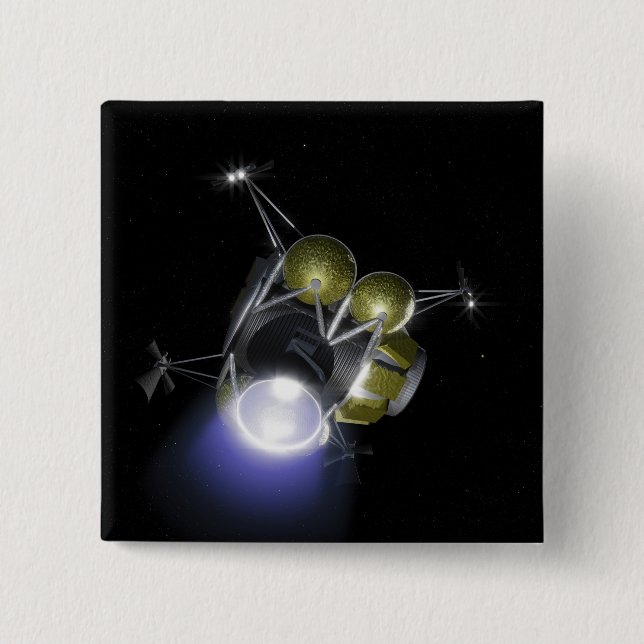 Concept of a crew blasting off 15 cm square badge (Front)