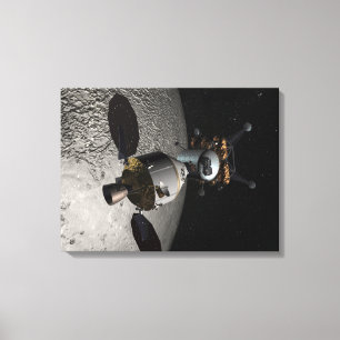 Concept of the Orion crew exploration vehicle Canvas Print