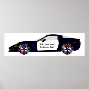 Concept Police Car - Add Your Own Text or Image Poster