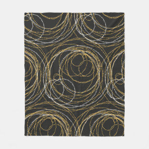 Concept seamless luxury pattern with dots and line fleece blanket