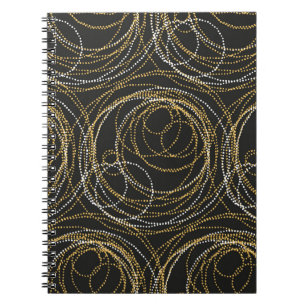 Concept seamless luxury pattern with dots and line notebook