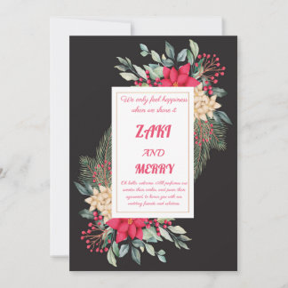 conception de carte d'invitation de mariage noir invitation