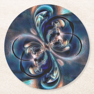 Conception round paper coaster