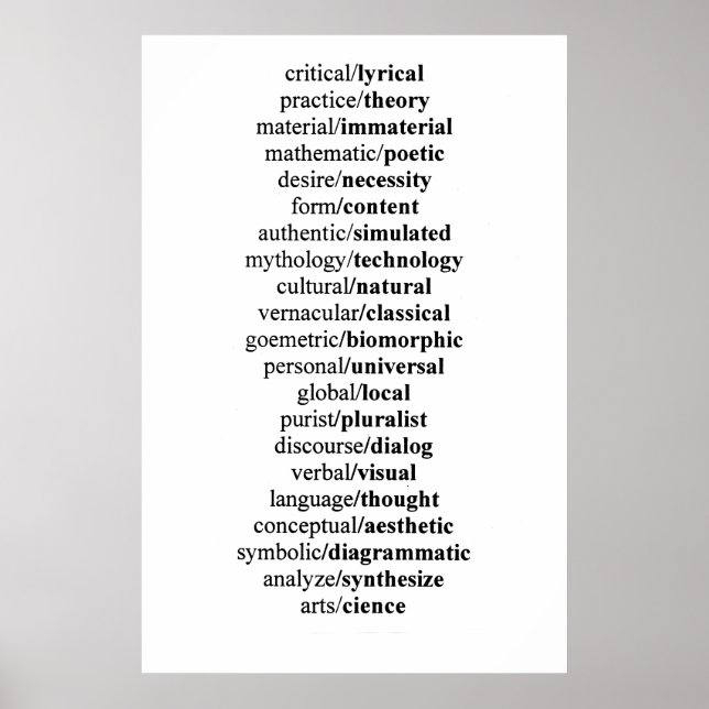 Conceptos opuestos poster (Front)