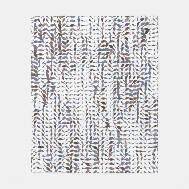 Conceptual background leaves drawing pattern. Styl Fleece Blanket (Front)