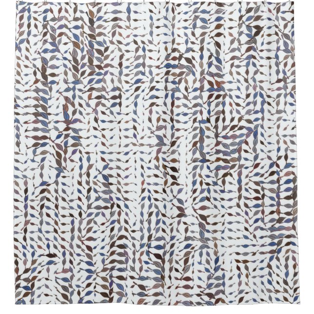 Conceptual background leaves drawing pattern. Styl Shower Curtain (Front)