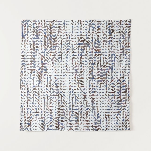 Conceptual background leaves drawing pattern. Styl Tapestry (Front)