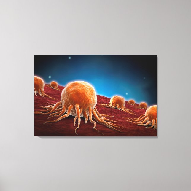 Conceptual Image Of Cancer Virus 3 Canvas Print (Front)
