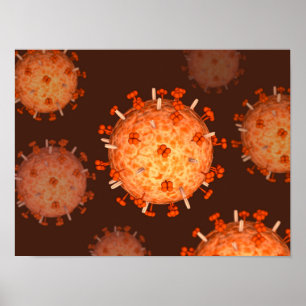 Conceptual Image Of Influenza Causing Flu 2 Poster