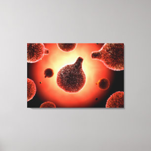 Conceptual Image Of Plasmodium Causing Malaria 1 Canvas Print