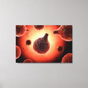 Conceptual Image Of Plasmodium Causing Malaria 1 Canvas Print