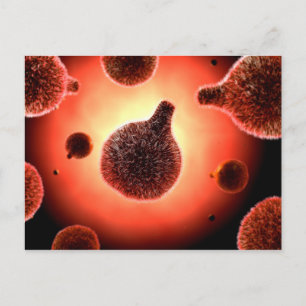 Conceptual Image Of Plasmodium Causing Malaria 1 Postcard