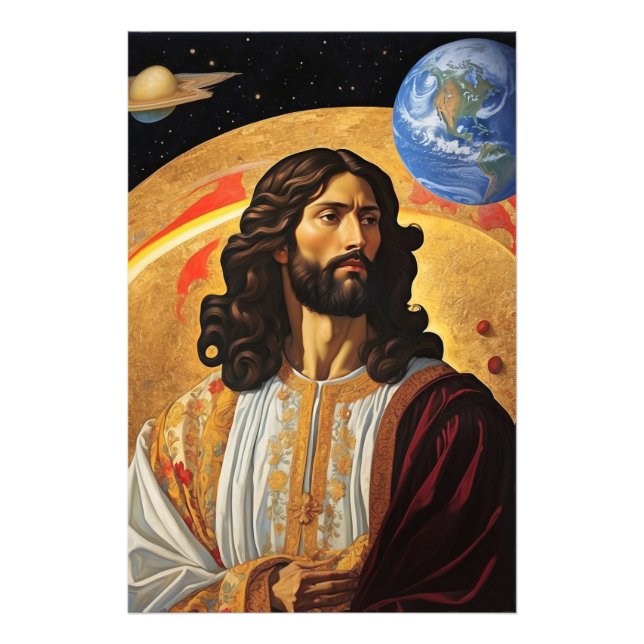 *~* Concern Jesus Planet  Earth AP50 Cosmos Photo Print (Front)