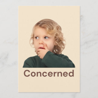 Concerned Kids Feelings Thank You Card