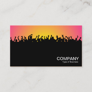 Concert 02 - Black with Yellow and Hot Pink Business Card