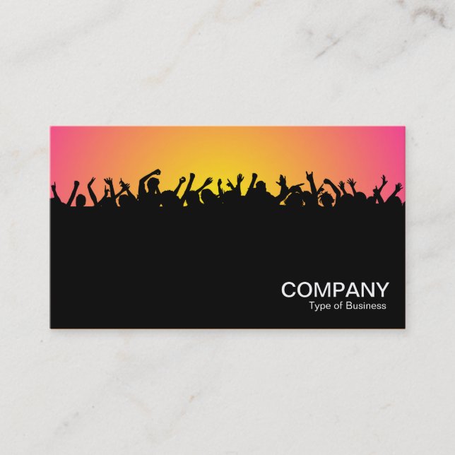 Concert 02 - Black with Yellow and Hot Pink Business Card (Front)