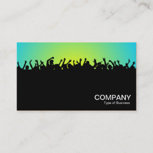 Concert 02 - Black with Yellow and Sky Blue Business Card