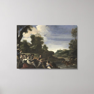 Concert Champetre, 1617 (oil on panel) Canvas Print