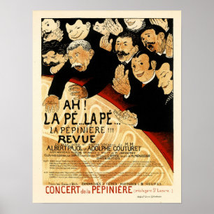 CONCERT DE LA PEPINIERE Paris 1898 Opera Theatre Poster