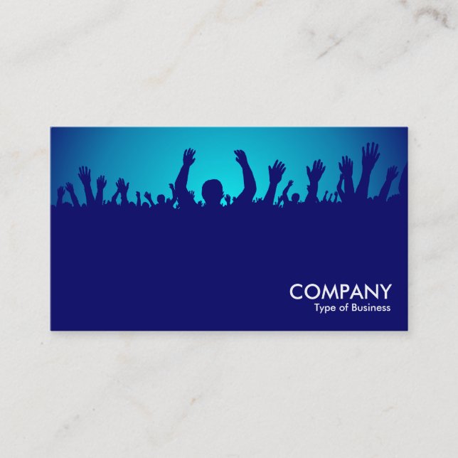 Concert - Dk Blue & Cyan Business Card (Front)