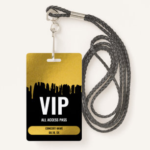 Concert Festival VIP All Access Custom Name ID Badge