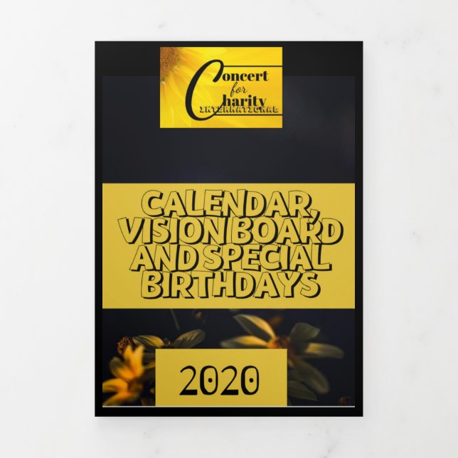 Concert for Charity International 2020 Planner Tri-Fold Holiday Card (Cover)